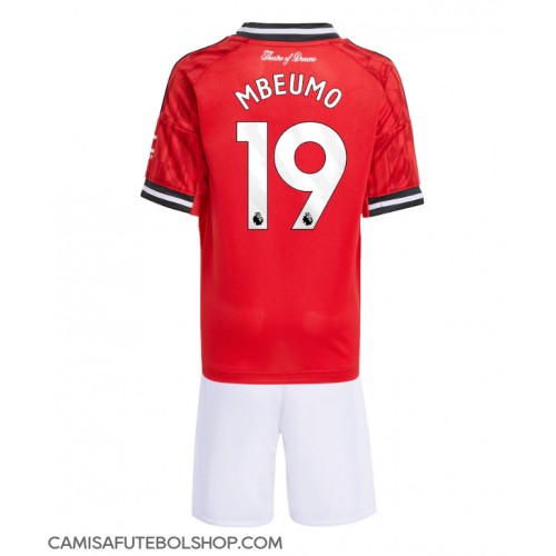 Camisa de time de futebol Manchester United Bryan Mbeumo #19 Replicas 1º Equipamento Infantil 2025-26 Manga Curta (+ Calças curtas)